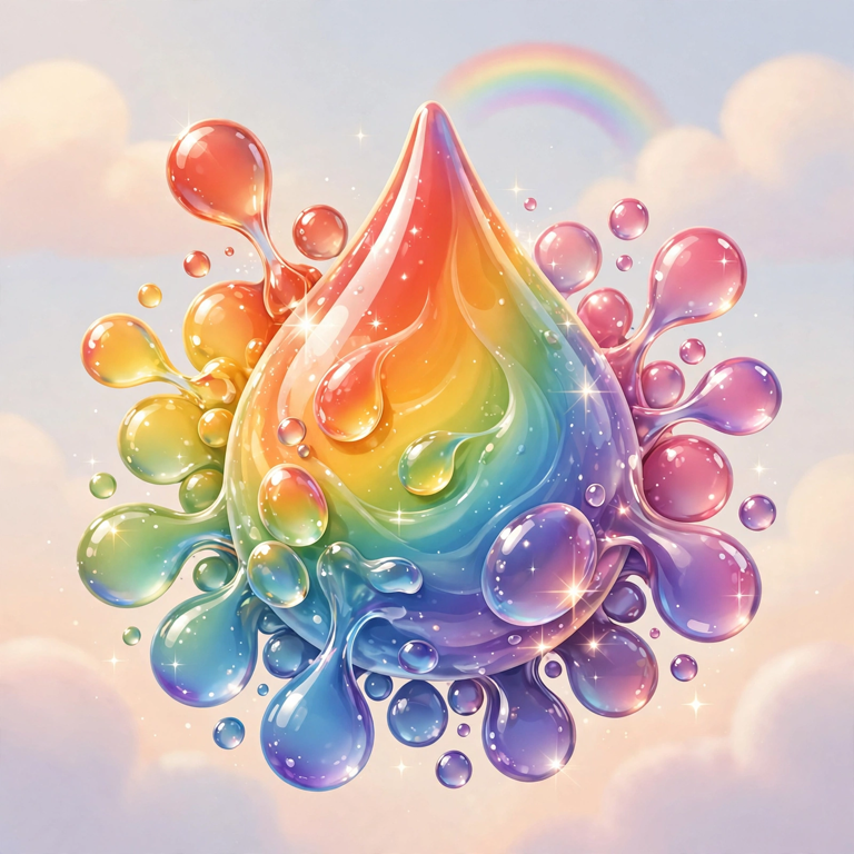 Rainbow Droplet Merge
