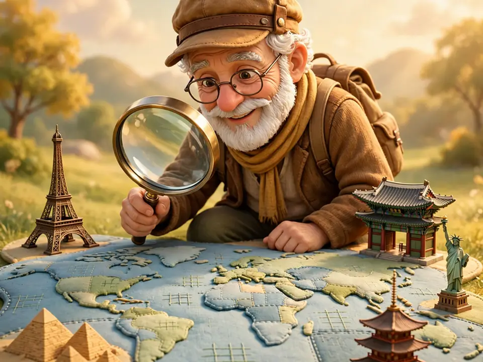 Big-Letter Word Search: Landmarks