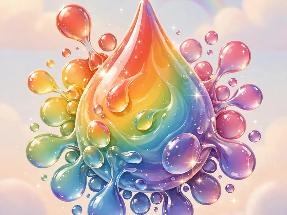 Rainbow Droplet Merge
